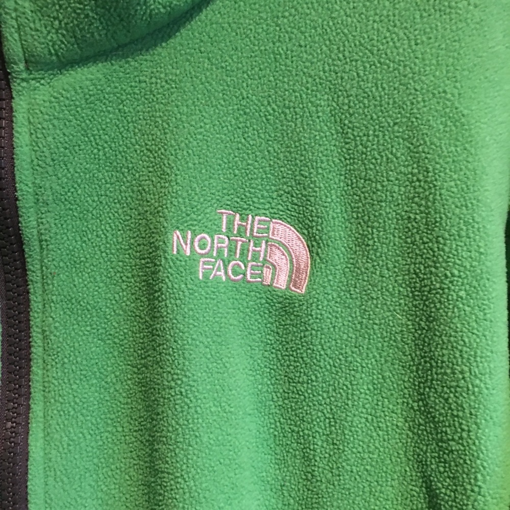 North Face Green Fleece Jacket Full Zip Mens XL - Picture 2 of 6
